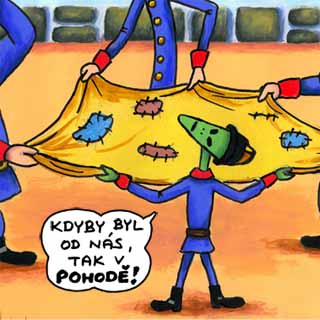 Hasiči chytají starostu - komiks Čendy Buráčka