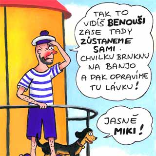 Miki a Benouš na majáku - komiks Čendy Buráčka