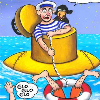 Miki s Benoušem v ponorce - komiks Čendy Buráčka